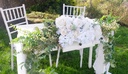 Classic White Silk Floral Arrangements: Signing Table