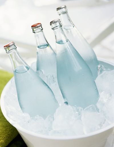 [That Little Something Extra] Bottled water on ice