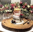 Large Rustic Wood Slice Table/Stand (D 75cm)