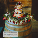Custom Wine Barrel Cake Display with Florals