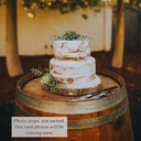 Custom Wine Barrel Cake Display with Florals