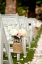 Ball Mason Jars with Silk Flowers and Shepherds Hooks