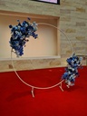Vivid Blue Florals package- Arbour x2 arrangements,plinths x2 & signing table