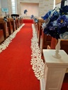 Vivid Blue Florals package- Arbour x2 arrangements,plinths x2 & signing table