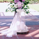 Glass Cylindrical Vases with LED Pillar Candles (Set of 3)
