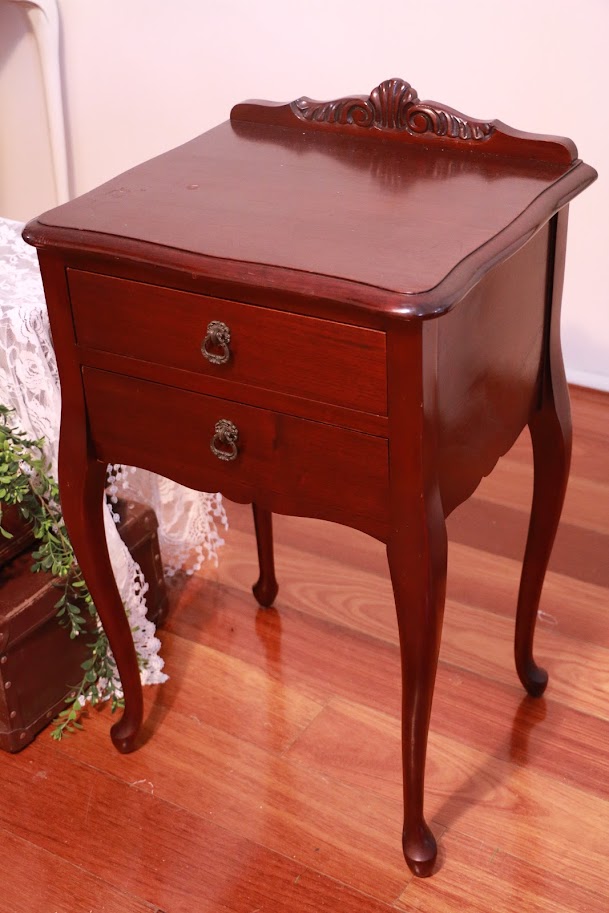 Vintage Brown 2 Drawer Console