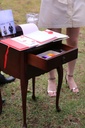 Vintage Brown 2 Drawer Console