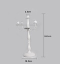 White 5 Arm Metal Vintage Candelabra