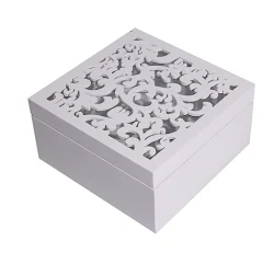 White Wooden Decorative Box - Large