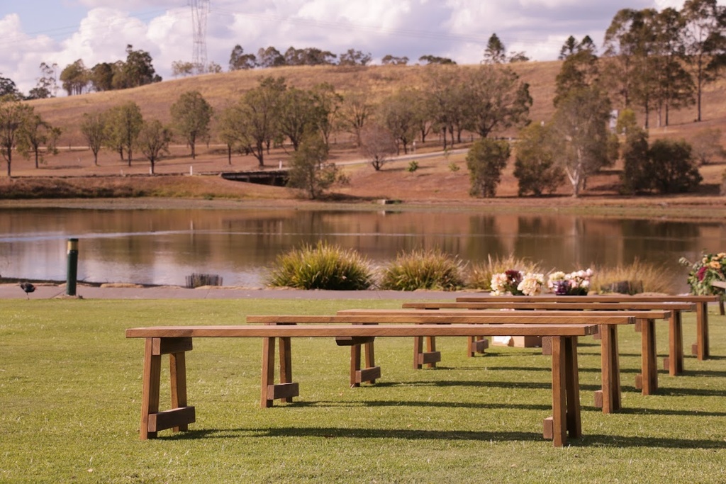 Rustic Brown Wooden Benches (Full Size)