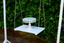 Wooden White Cake Swing Arbour