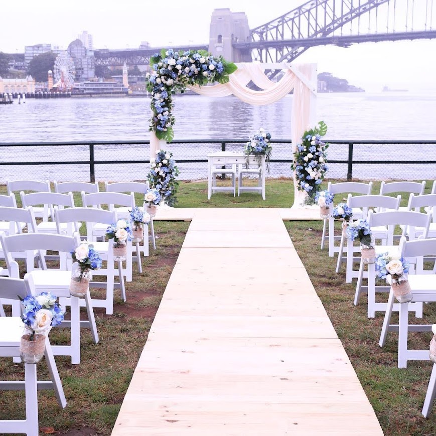 Large White Wooden Arbour