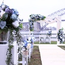 Large White Wooden Arbour