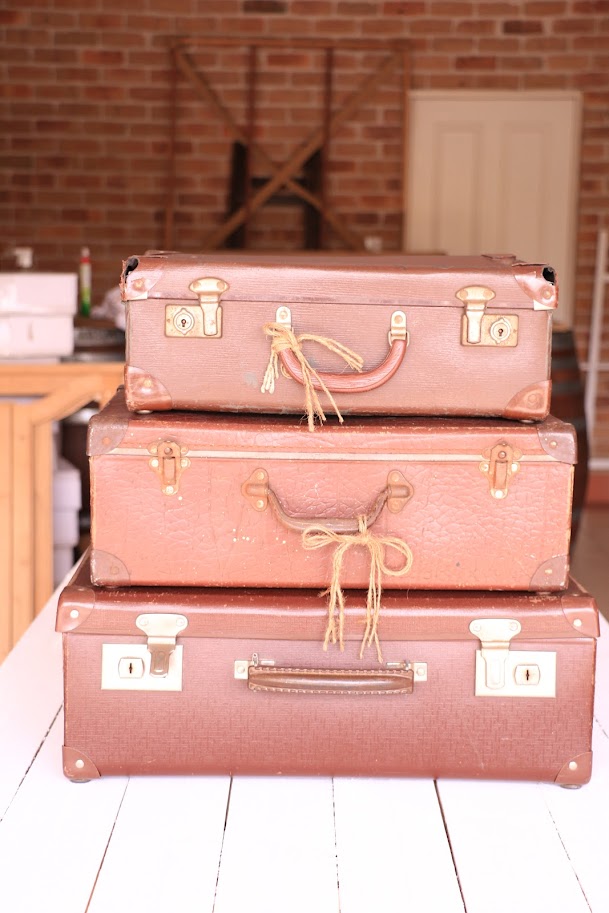 Vintage Brown Suitcases