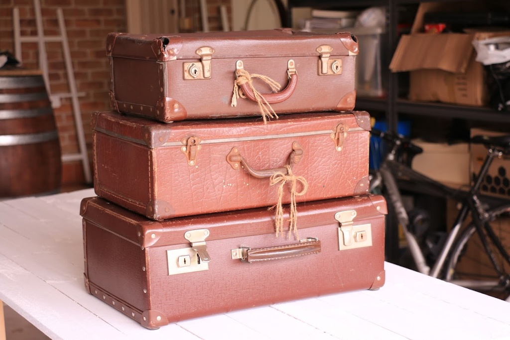Vintage Brown Suitcases