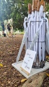 White Wedding Umbrellas with Stand & Signage (For HIRE)