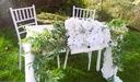 Classic White Florals package- Arbour, plinths & signing table