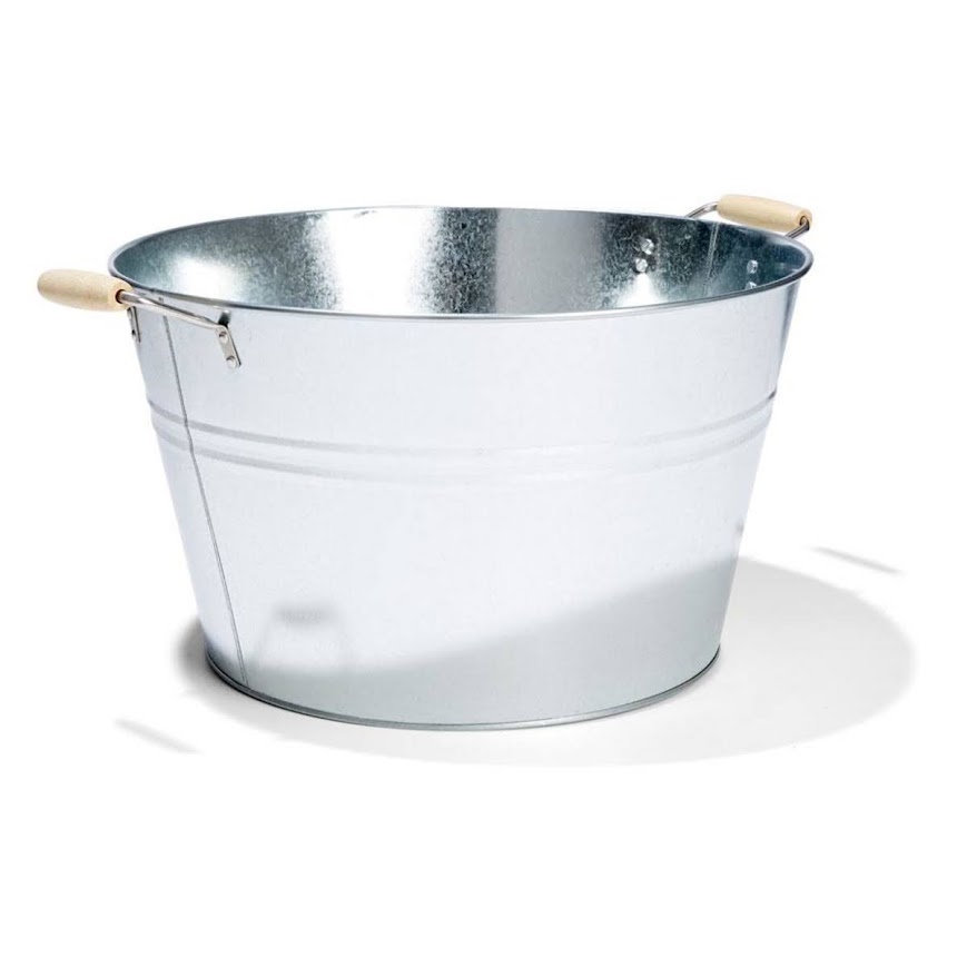 12 Litre Galvanised Metal Tub