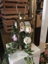 Gold Metal and Glass Lantern - Large
