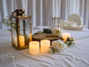 Gold Metal and Glass Lantern - Medium