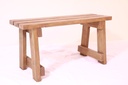 Rustic Brown Wooden Benches (Half-Size)