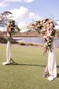 Large Rustic Brown Wooden Arbour