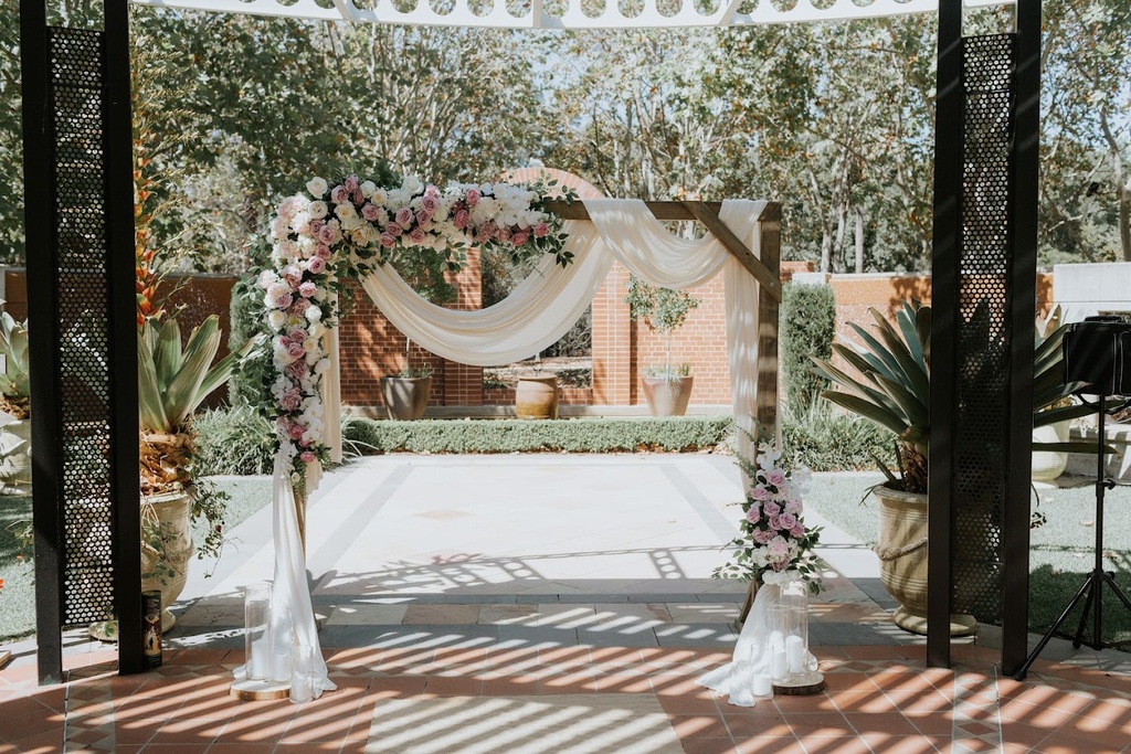 Large Rustic Brown Wooden Arbour