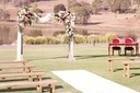 Large Rustic Brown Wooden Arbour