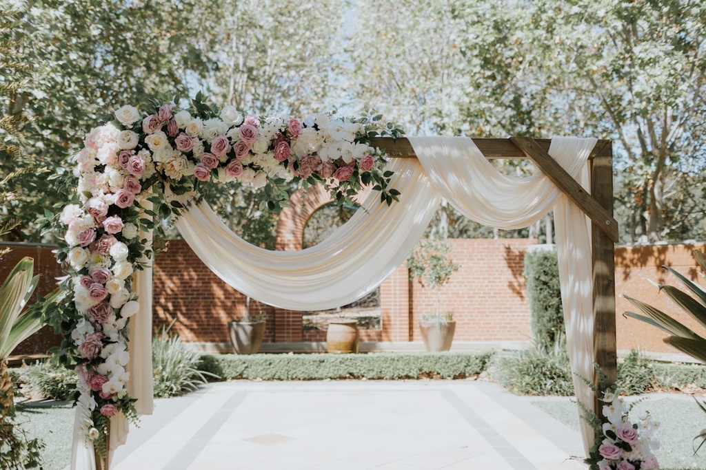 Large Rustic Brown Wooden Arbour