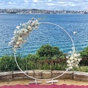 White Circular Metal Arch