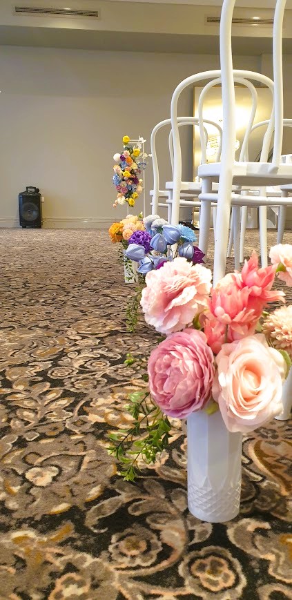 Custom Posies for aisle