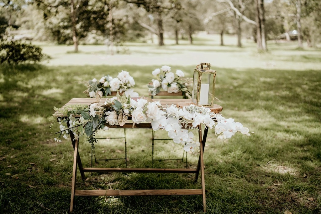 Custom-Designed Silk Floral Arrangement (Signing Table)