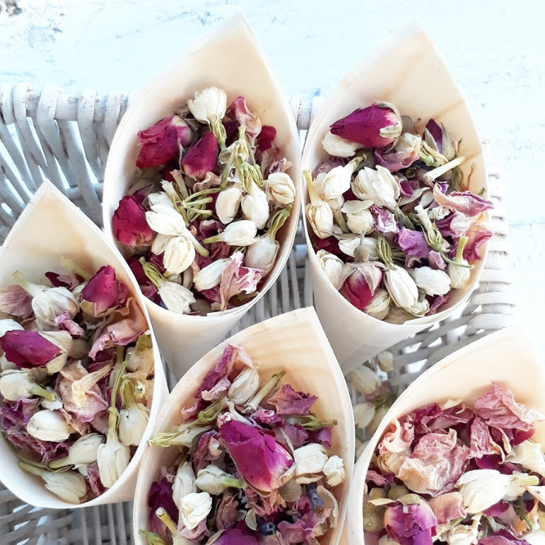 Dried Floral Confetti Cones