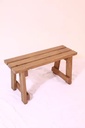 Rustic Brown Wooden Benches (Half-Size)
