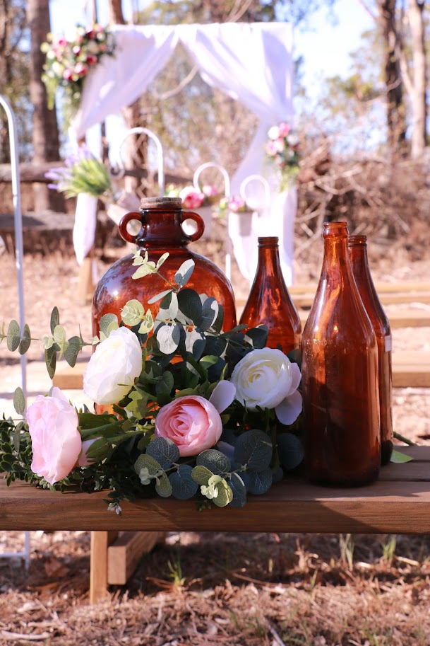 Vintage Brown Long Neck Beer Bottles