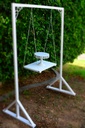 Wooden White Cake Swing Arbour