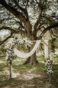 Large Rustic Brown Wooden Arbour