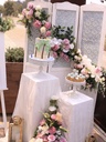 Vintage Style White Lace Mesh 3 Panel Screen
