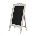Dark Grey Wooden Chalkboard Stand with Shelf