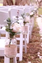 Ball Mason Jars with Deluxe Silk Flowers