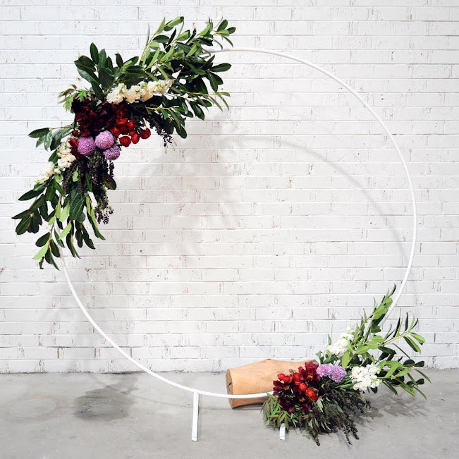 White Circular Metal Arch
