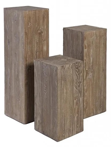 Brown Rustic Wooden Plinths 