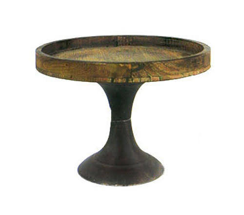 [Cake & Dessert Stands] Rustic Tall Pedestal Wooden Cake Stand