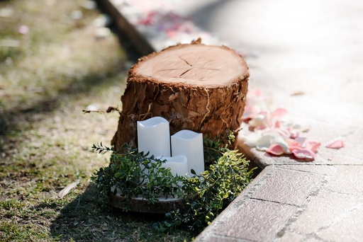 [Aisle Decorations] LED Pillar Candle - Large