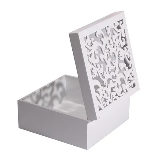 [Cake & Dessert Stands] White Wooden Decorative Box - Small