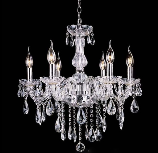 [Other Decorations] 6 Arm Glass Crystal Chandelier